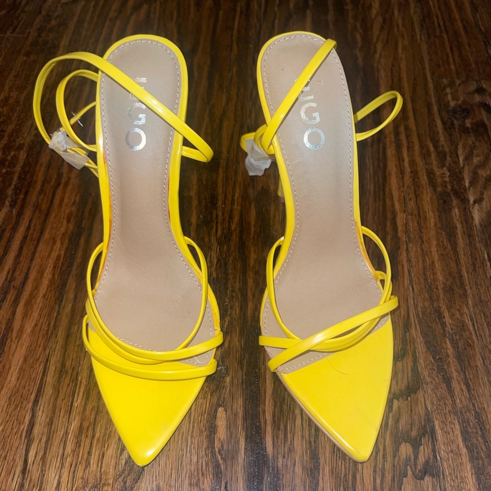 Yellow EGO Sandal Heels-SOLD